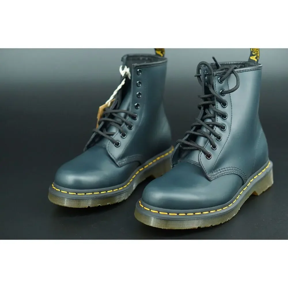 Doc Martens 1460 combat ankle boots size 5M 6W 37 EU laces Blue biker military